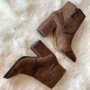 Report Jael Zip Up Heeled Studded Booties